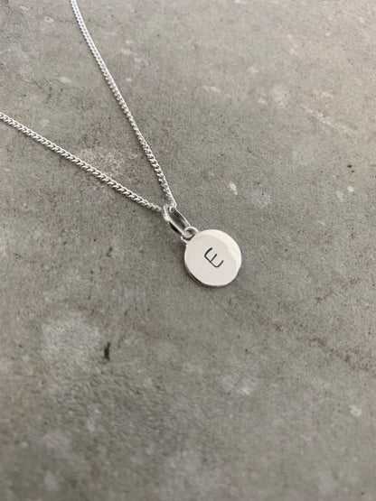Stamped Initial Necklace