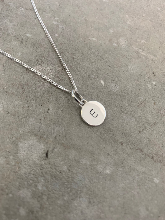 Stamped Initial Necklace