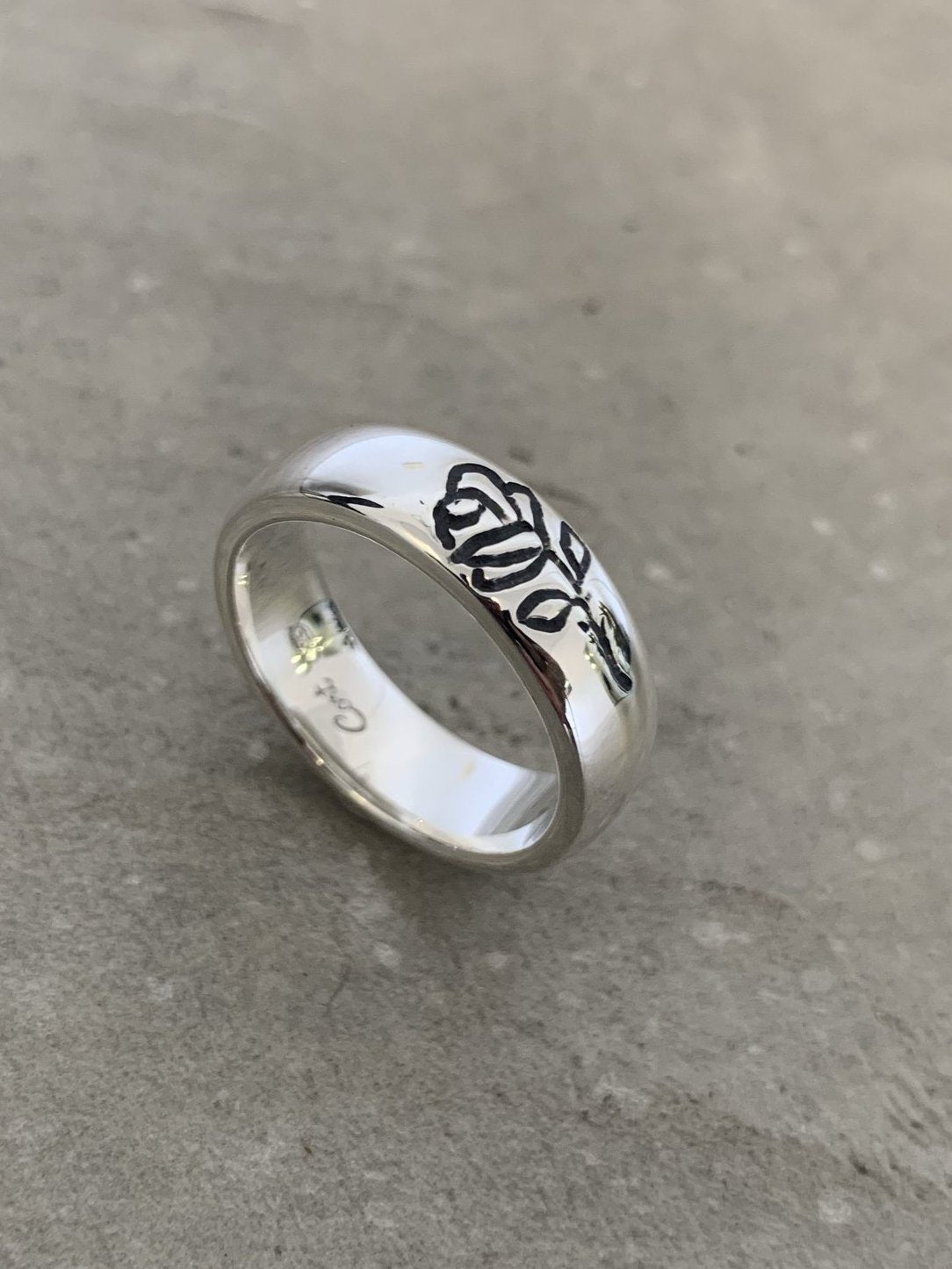 Sacred Rose Band Ring