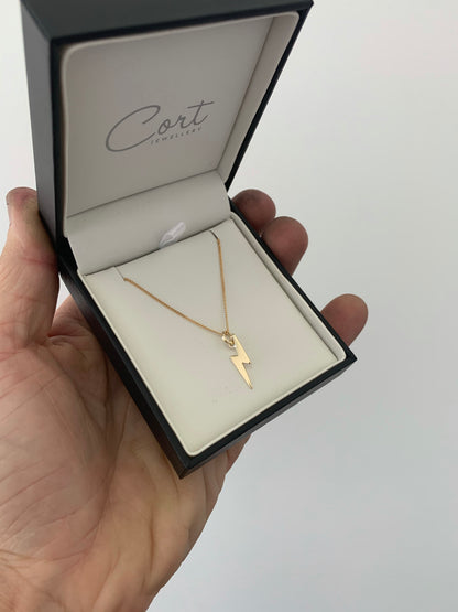 Gold Lightning Bolt Necklace