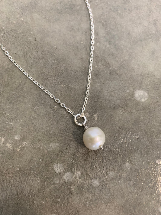 Silver and Pearl Necklace