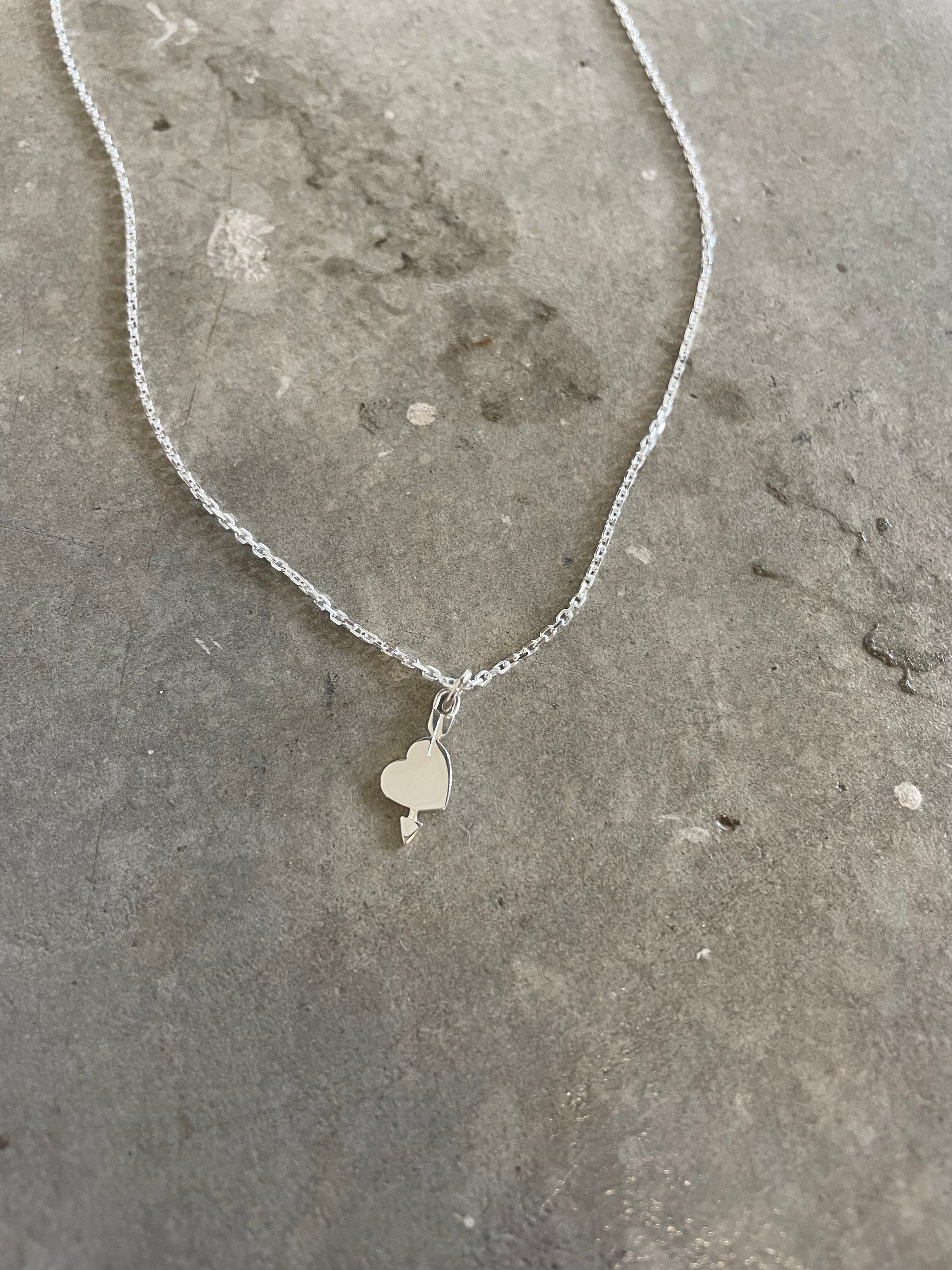 Heart and discount arrow necklace