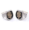Two Tone Sacred Rose Signet Ring